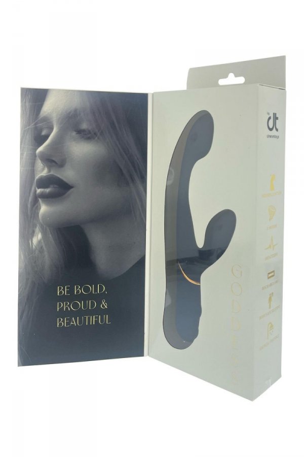 Dream Toys Goddess Collection Hestia Nodding Duo Vibrator - wibrator króliczek (niebieski)