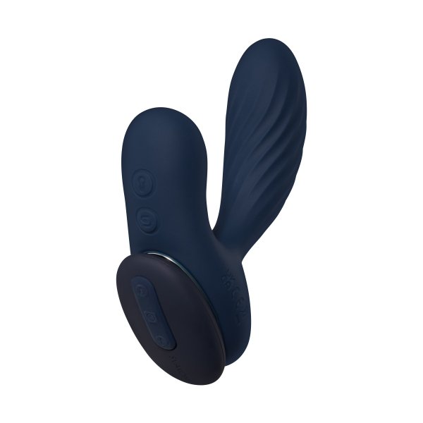 Svakom Vick Neo 2 Navy Blue - Wibrujący masażer prostaty z pilotem (granatowy)