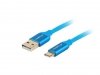 Kabel Lanberg Premium QC 3.0 CA-USBO-22CU-0005-BL (USB 2.0 typu A M - USB typu C M; 0,50m; kolor niebieski)