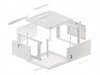LANBERG SZAFA WISZĄCA RACK 19 6U 600X600 DRZWI METALOWE SZARA (FLAT PACK) WF01-6606-00S
