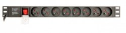 GEMBIRD LISTWA ZASILAJĄCA RACK 19 PDU EG-PDU-014-F 1U, 16A, 8X FRANCUSKIE GNIAZDO, WTYK SCHUKO, KABEL 3M