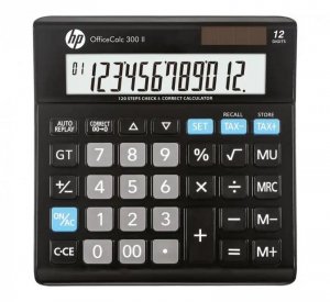 HP Kalkulator biurowy HP-OC 300 II/INT BX, 12-cyfr. wyświetlacz, 158x151x29mm, czarny