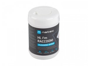 NATEC CHUSTECZKI CZYSZCZĄCE RACCOON 100 SZT. NSC-1796