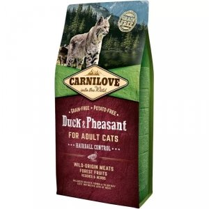 CARNILOVE CAT DUCK&PHEASANT HAIRBALL CONTROL 6kg