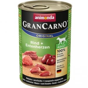 ANIMONDA Grancarno Adult wołowina i kacze serca - mokra karma dla psa - 400g
