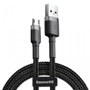 Kabel Baseus cafule CAMKLF-BG1 (USB M - Micro USB M; 1m; kolor szaro-czarny)