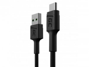 GREEN CELL KABEL KABGC25 GC POWERSTREAM USB-A - USB-C 30CM, SZYBKIE ŁADOWANIE ULTRA CHARGE, QC 3.0