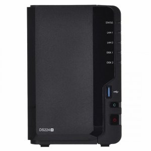 NAS Synology DS224+; Tower; 2x (3.5 SATA HDD); Intel Celeron J4125;,2GB DDR4 (max. 6GB), 2x 1GbE RJ-45