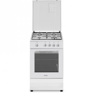 Simfer | Kuchenka | 4401SGRBB.1 | Typ płyty gazowej | Typ piekarnika Gazowy | Biały | Szerokość 50 cm | Głębokość 55 cm | 49 L