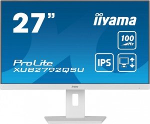 iiyama ProLite XUB2792QSU-W6 monitor komputerowy 68,6 cm (27) 2560 x 1440 px Wide Quad HD LED Biały