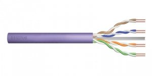 Kabel instalacyjny DIGITUS kat.6, U/UTP, Dca, AWG 23/1, LSOH, 50m, fioletowy