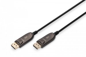 Kabel DP/DP M/M czarny 10m DisplayPort 1.4 Hybrydowy  AOC 8K 60Hz UHD