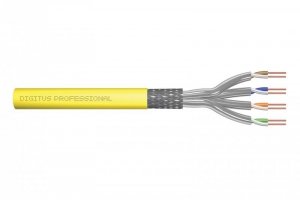 Digitus Kabel instalacyjny kat.7A, S/FTP, Dca-s1a d1 a1 , AWG 22/1, LSOH, 100m, żółty