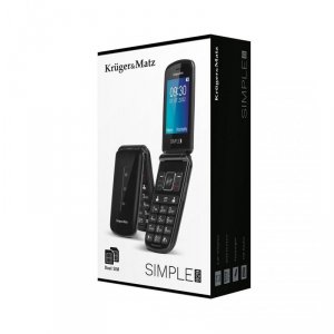 KRUGER & MATZ TELEFON DLA SENIORA SIMPLE 929 KM0929 7,11 cm (2,8) 108,5g Czarny