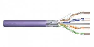 Kabel instalacyjny DIGITUS kat.6, F/UTP, Dca, AWG 23/1, LSOH, 50m, fioletowy