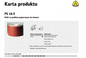 KLINGSPOR ROLKA NA PODŁOŻU PAPIEROWYM PS18E 150mm gr.120  (50mb)