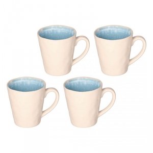 ROSE&TULIPANI CONCERTO FUSE AZZURRO Zestaw 4 kubków 360 ml