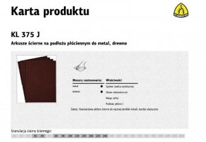 K.PŁÓTNO ARK. P 120   KL375J  /50szt.