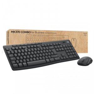 Logitech 920-012065 klawiatura Dołączona myszka Biuro RF Wireless + Bluetooth QWERTZ Niemiecki Grafitowy