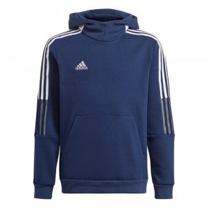 Bluza dla dzieci adidas Tiro 21 Sweat Hoody granatowa GK9680 140cm