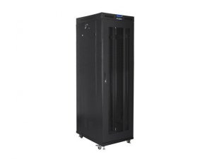 SZAFA INSTALACYJNA RACK STOJĄCA 19 42U 800X800 CZARNA DRZWI PERFOROWANE LCD LANBERG (FLAT PACK)