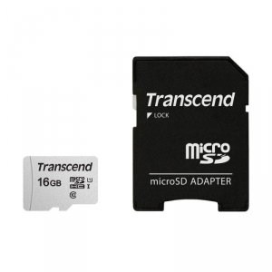 PAMIĘĆ MICRO SDHC 16GB W/ADAP C10 TS16GUSD300S-A TRANSCEND
