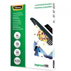 LAMINATOR POUCH GLOSSY A4 100 100PCS 5351111 FELLOWES