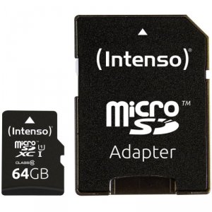 PAMIĘĆ MICRO SDXC 64GB C10 W/ADAPTER 3433490 INTENSO
