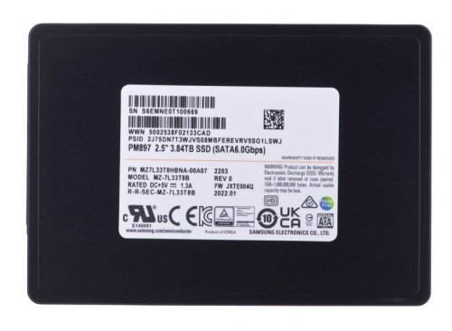 Dysk SSD Samsung PM897 3.84TB SATA 2.5&quot; MZ7L33T8HBNA-00A07 (DWPD 3)