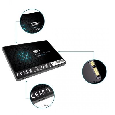 Dysk SSD Silicon Power Ace A55 512GB 2,5&quot; SATA III 560/530 MB/s (SP512GBSS3A55S25)