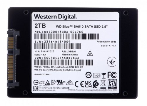 Dysk SSD WD Blue 2TB 2,5&quot; SATA WDS200T3B0A