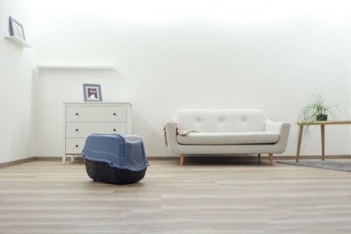 KERBL Kuweta Emma Eco, czarno- niebieska,  57 cm x 39 x 41 cm