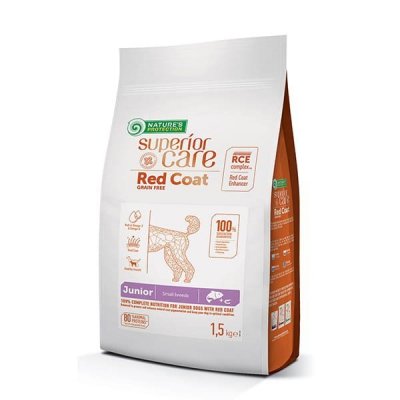 Nature&#039;s Protection Red Coat Grain Free Łosoś Junior Small Breeds 1.5 kg