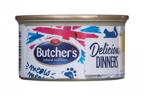 Butcher’s Delicious Dinners Cat z kurczakiem i indykiem - mokra karma dla kota  w formie musu - puszka 85 g