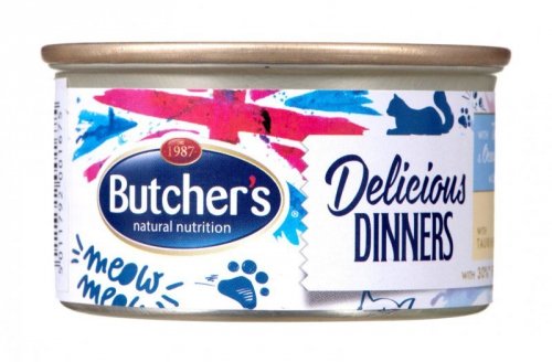 Butcher’s Delicious Dinners Cat - mokra karma dla kota  z tuńczykiem i rybami oceanicznymi w formie musu - puszka - 85 g