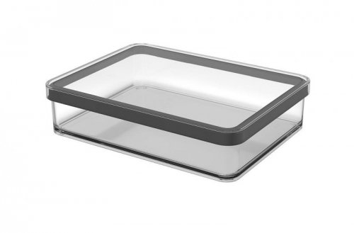Rotho Pojemnik na przysmaki szeroki 1.0L LOFT transparentny/czarny