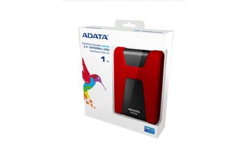 Dysk zewnętrzny HDD ADATA HD650 (1TB; 2.5&quot;; USB 3.2; czerwony)