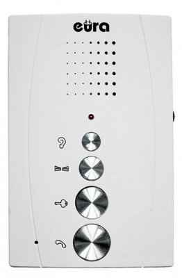 DOMOFON &#039;EURA&#039; ADP-51A3 &#039;DIFESA&#039; - 1-rodzinny, 2 unifony, interkom, (biały)