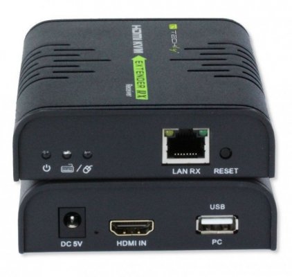 TECHLY KVM EXTENDER HDMI+USB PO SKRĘTCE DO 120M IDATA HDMI-KVM2
