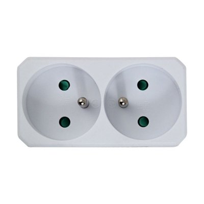ESPERANZA ROZGAŁĘŹNIK ELEKTRYCZNY 2 GNIAZDA BIAŁY ELK305W