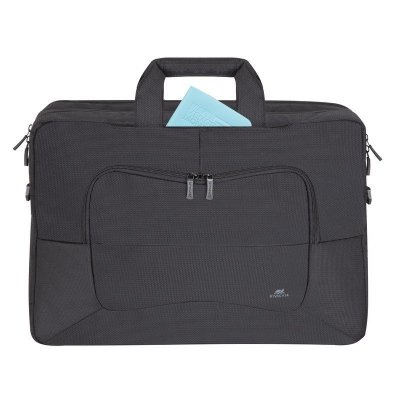 RIVACASE TORBA NA LAPTOP 17,3&quot; TEGEL, CZARNA, MATERIAŁ WODOODPORNY, KIESZENIE NA TABLET 10,1&quot;, SMARTFON, DOKUMENTY, AK