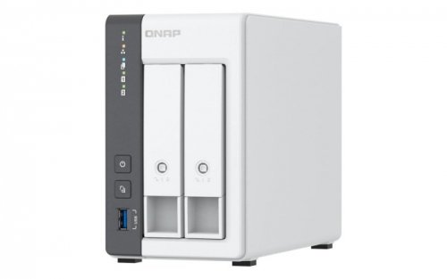Qnap TS-216G, Tower, 2 x 2.5&quot;/3.5&quot; SATA, ARM 2.0GHz Quad core, 4GB, 1 x 2.5GbE + 1 x GbE, External adapter (PSU)