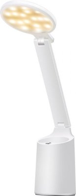 Nowoczesna lampka na biurko LED Activejet FUTURE biała z wbudowaną baterią akumulatorem wielokrotnego ładowania