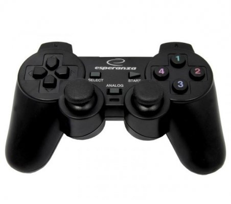 Gamepad Esperanza EG102 (PC, PS3; kolor czarny)