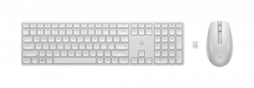 Zestaw klawiatura + mysz HP 650 Wireless Keyboard and Mouse Combo bezprzewodowe białe 4R016AA