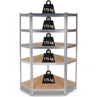 REGAŁ MAGAZYNOWY NAROŻNY METALOWY GC9030 30cm