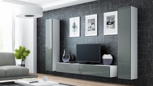 Witryna VIGO pełna&#039;180&#039; 180/40/30 biały/szary poł