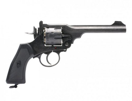 Rewolwer WEBLEY MKVI .455 Service kal.5,5 mm Diabolo łuski 6-strzał. lufa 6&quot; CO2 Battlefield Ekp do17J
