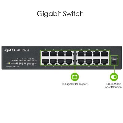 Switch Zyxel GS1100-16 16p Unmanaged Gigabit