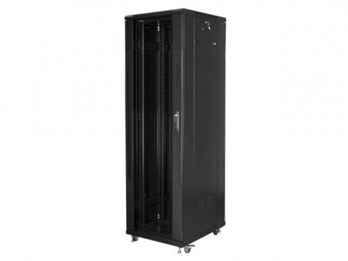 Szafa jednosekcyjna, zamykana na zamek Lanberg FF01-6842-12B (42U; 19&#039;&#039;; 2050mm / 600mm / 800 mm; stojąca; Pełne, Szkl